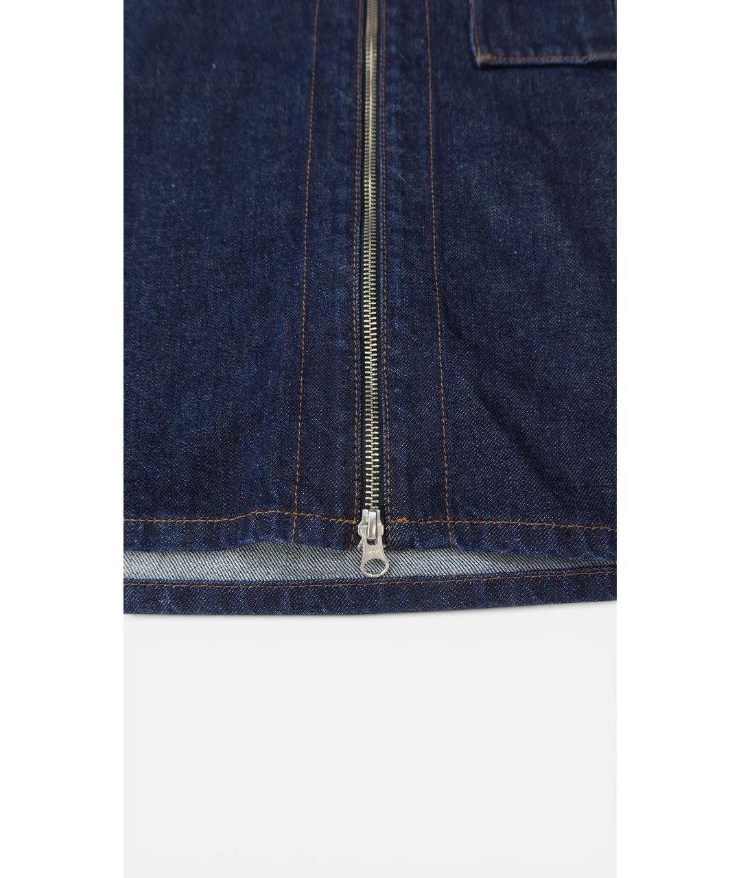 STONE ISLAND Темно-синяя хлопковая куртка, фото 2