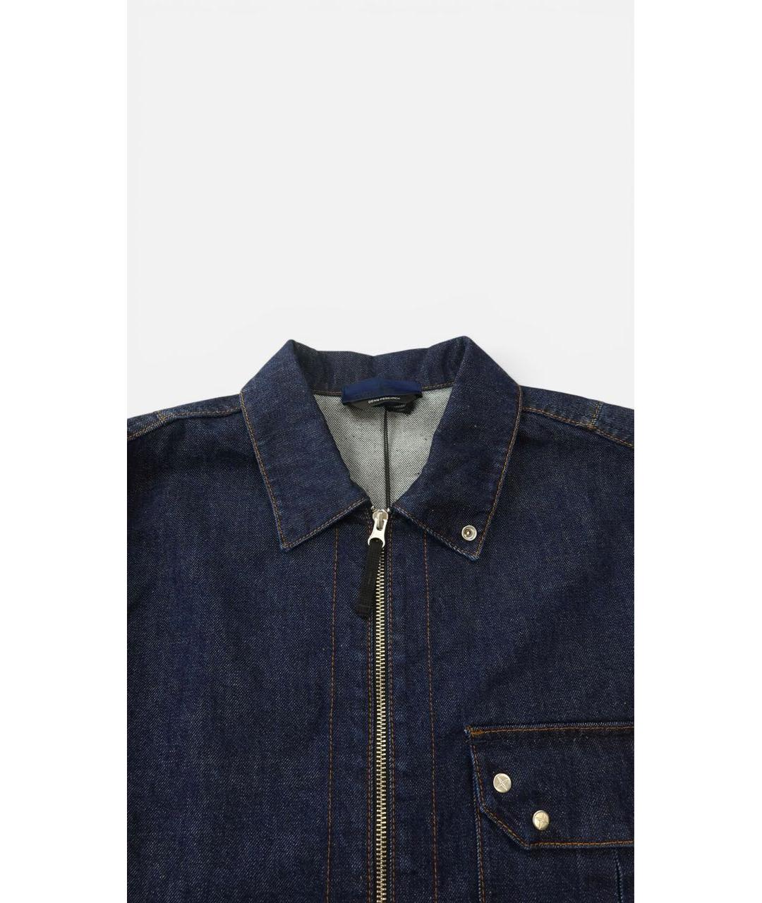 STONE ISLAND Темно-синяя хлопковая куртка, фото 3