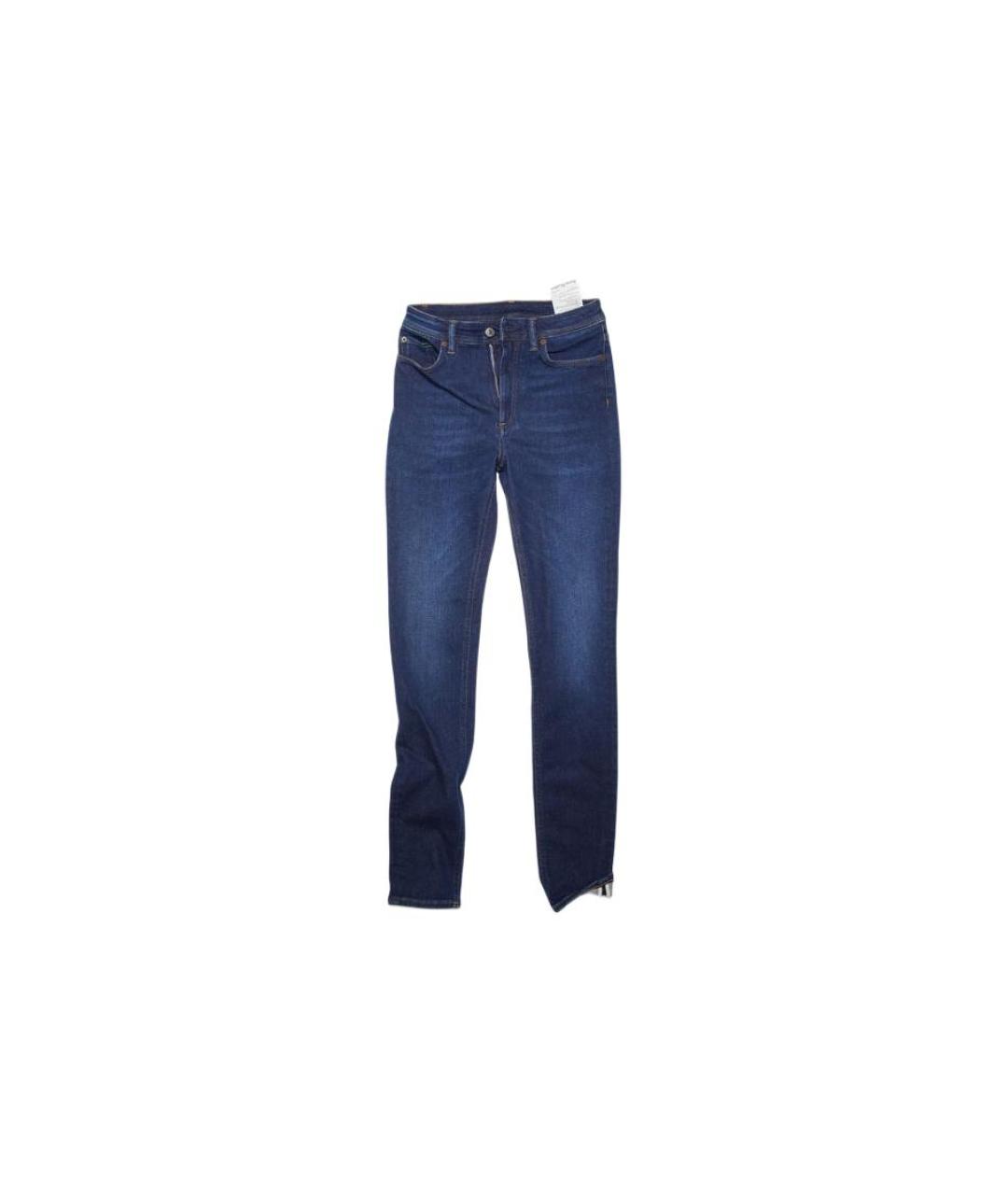 ACNE STUDIOS Синие хлопковые прямые джинсы, фото 1