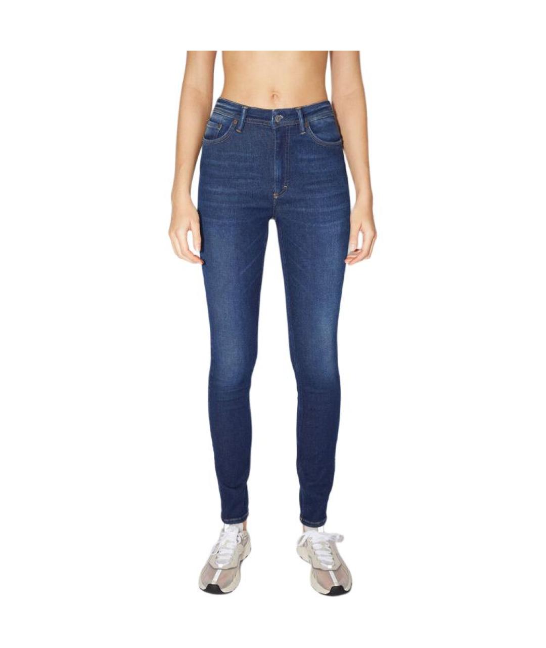 ACNE STUDIOS Синие хлопковые прямые джинсы, фото 2