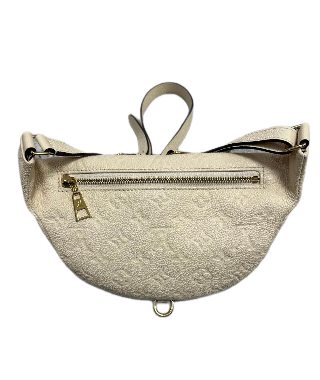 LOUIS VUITTON Бежевая кожаная поясная сумка, фото 3