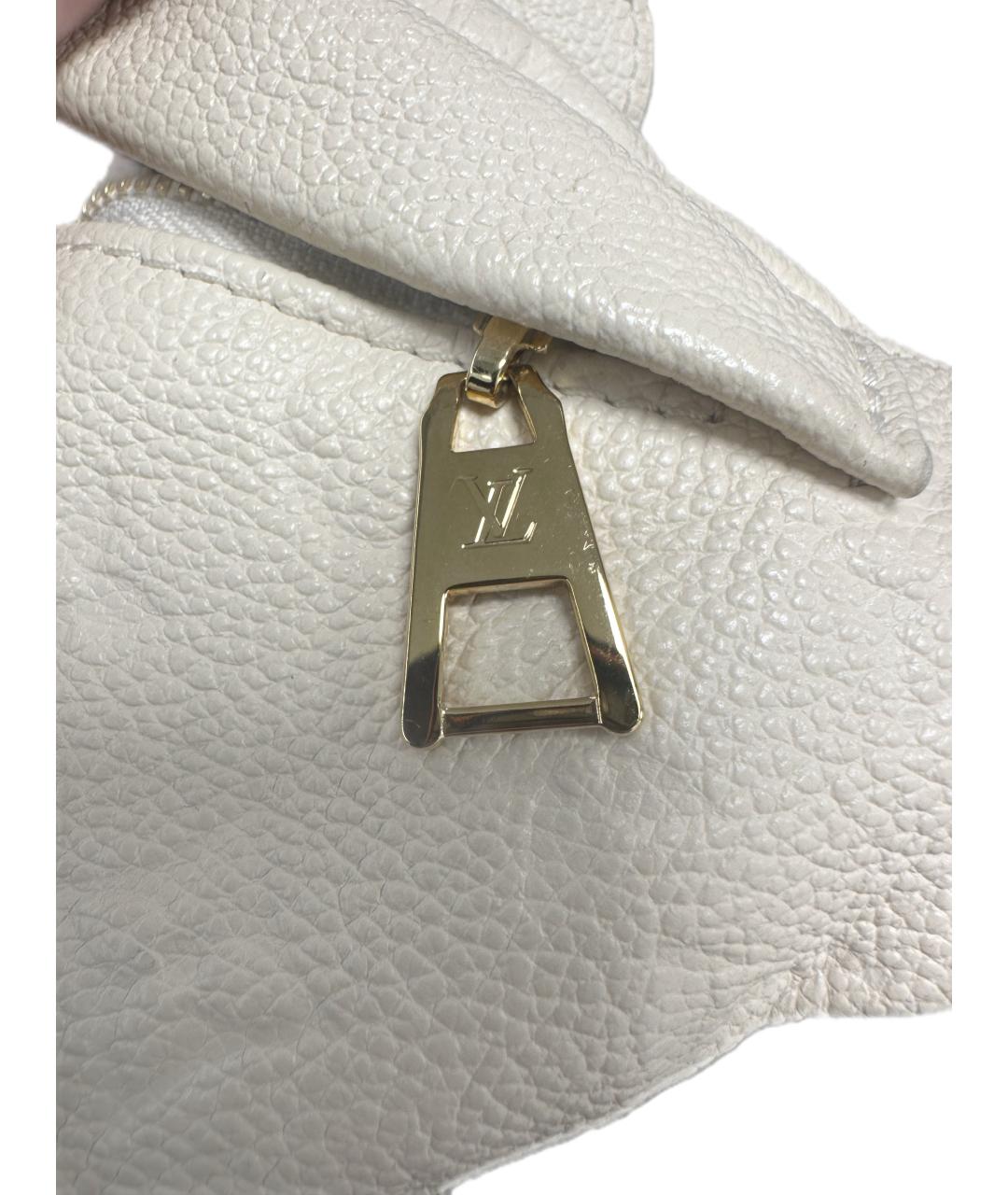 LOUIS VUITTON Бежевая кожаная поясная сумка, фото 5