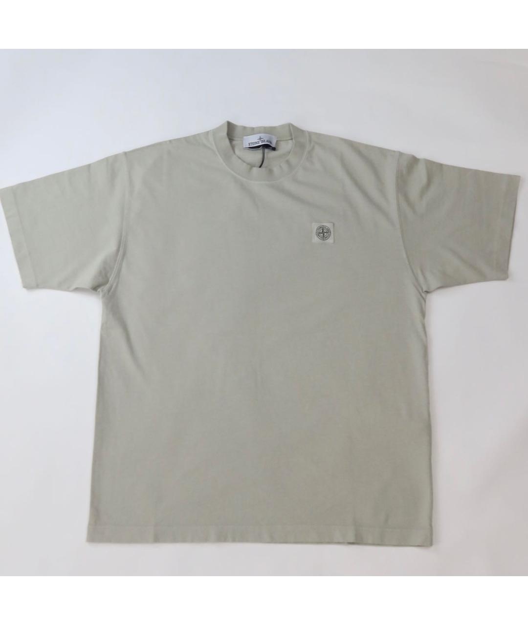 STONE ISLAND Серая хлопковая футболка, фото 5