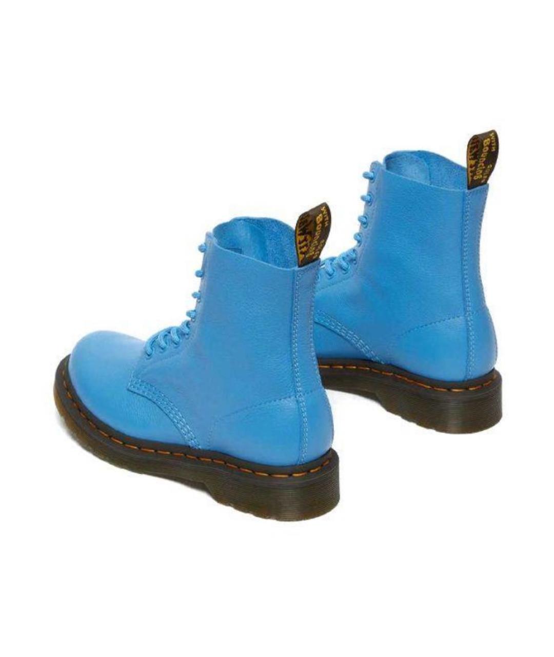 DR. MARTENS Синие кожаные ботинки, фото 3