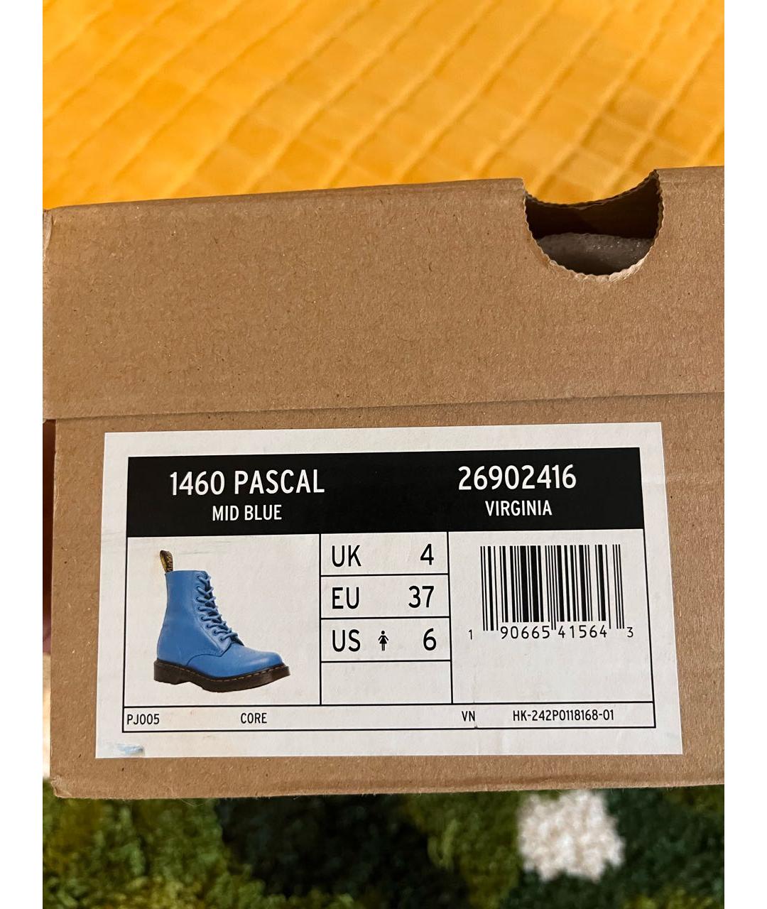 DR. MARTENS Синие кожаные ботинки, фото 7