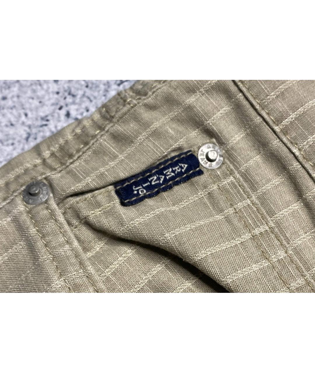 ARMANI JEANS Бежевые льняные брюки чинос, фото 6