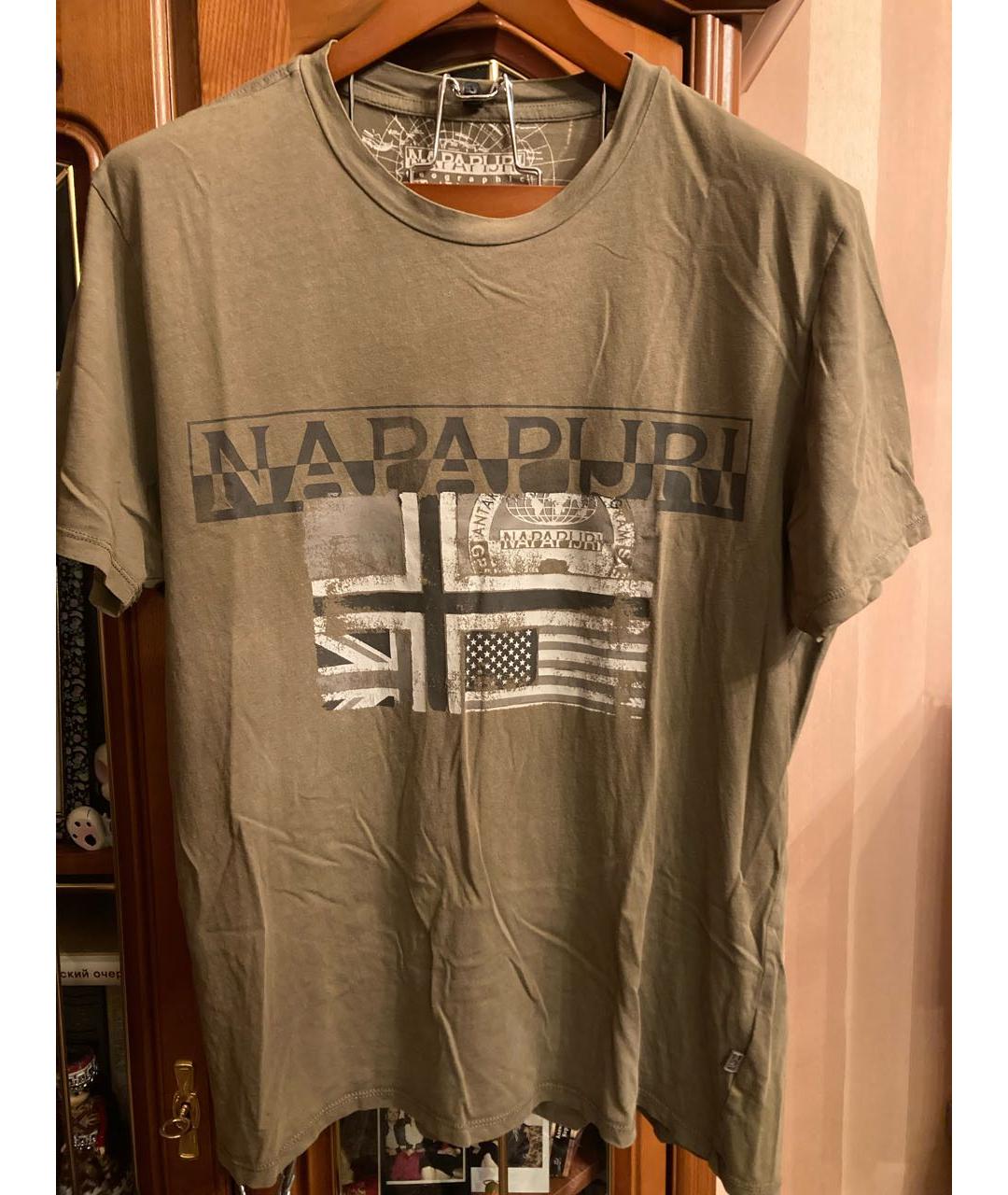 NAPAPIJRI Хаки хлопковая футболка, фото 5
