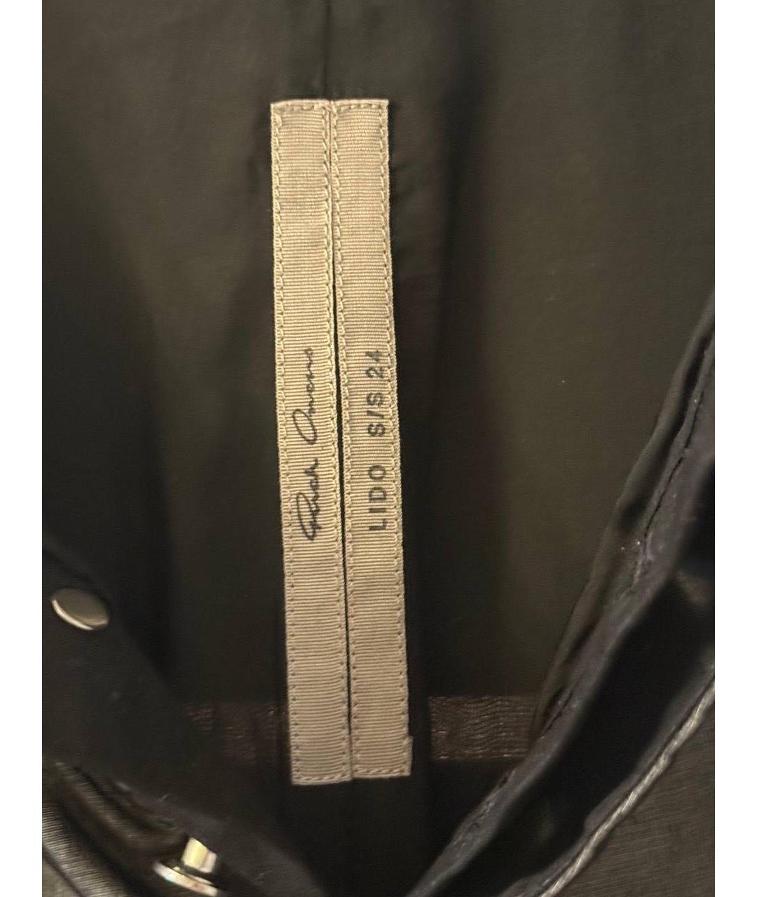 RICK OWENS Черные хлопковые повседневные брюки, фото 5