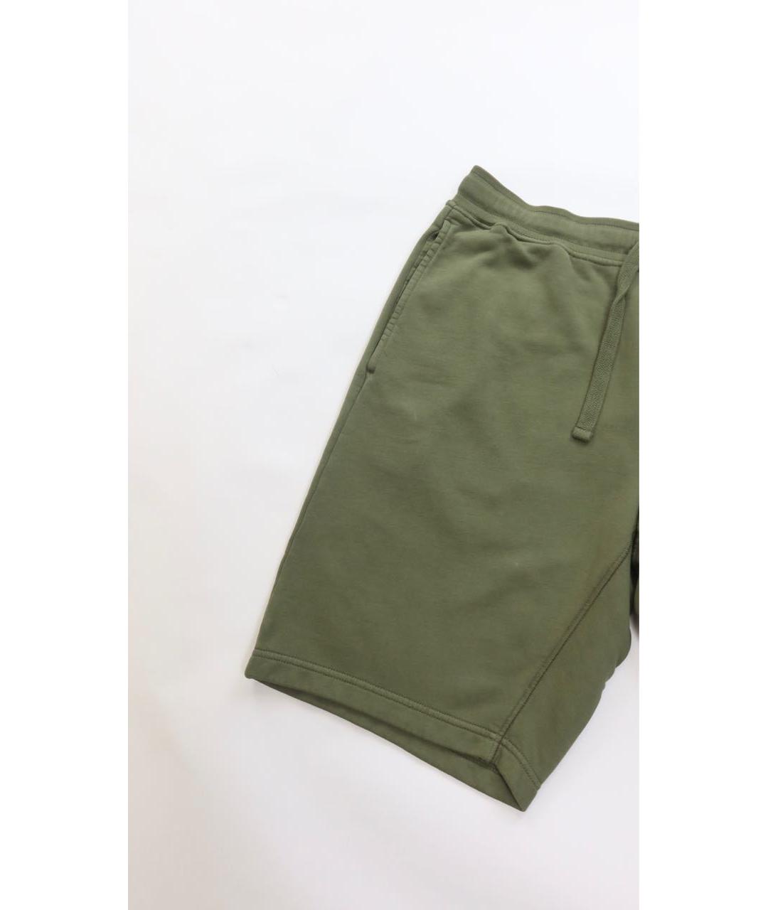 STONE ISLAND Хаки хлопковые шорты, фото 3