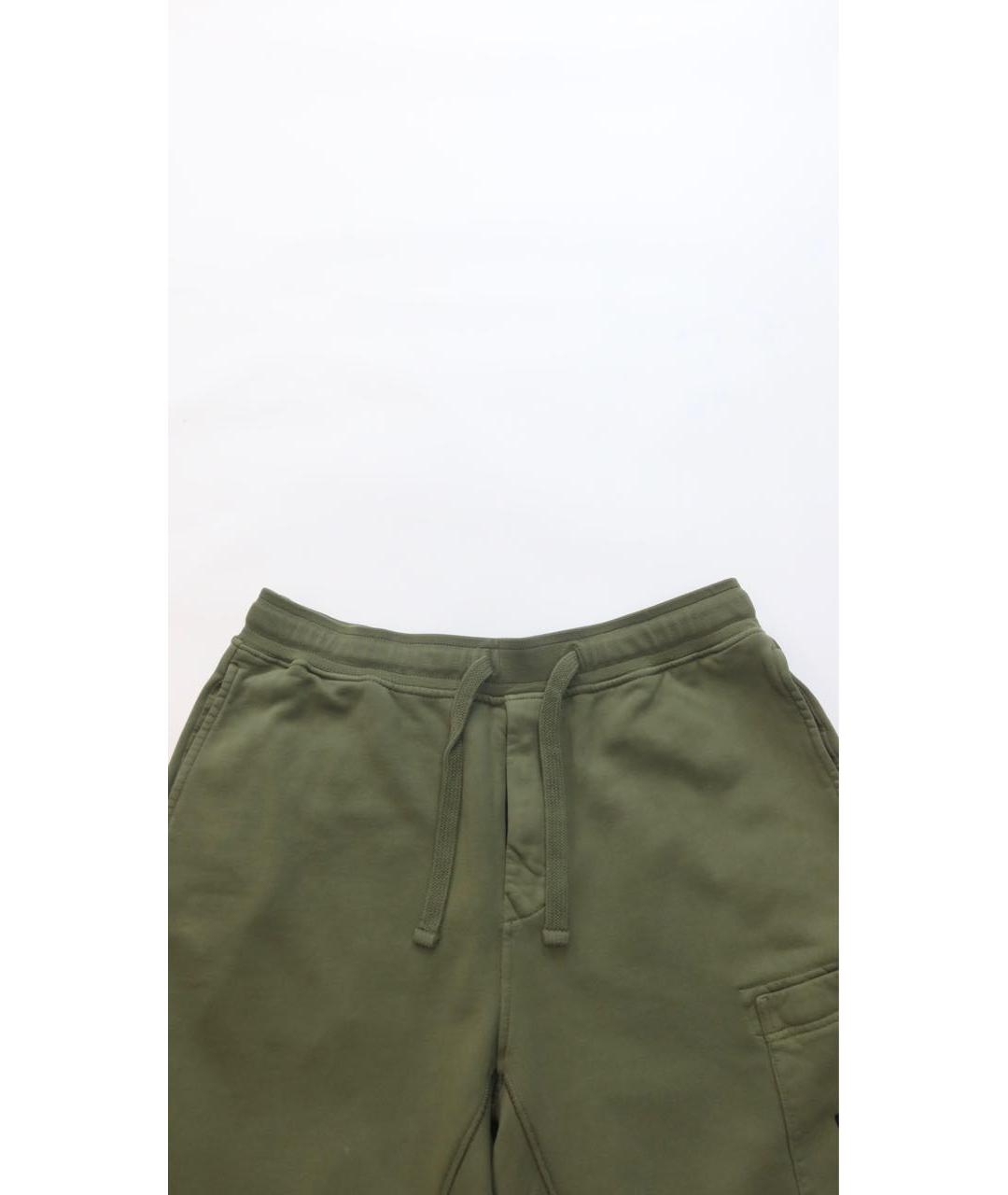 STONE ISLAND Хаки хлопковые шорты, фото 4