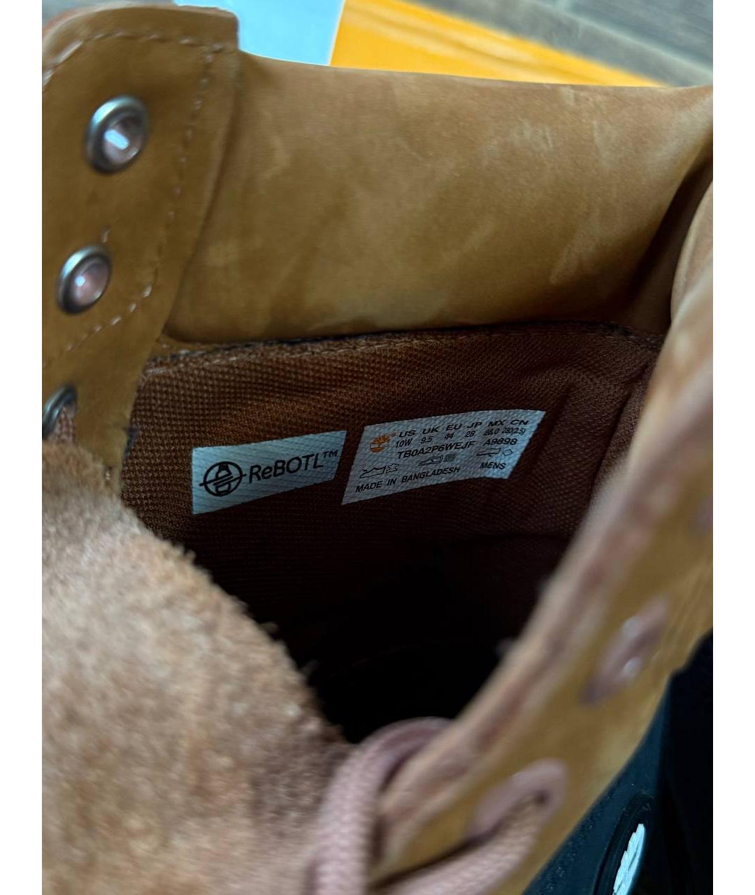 TIMBERLAND Коричневые нубуковые высокие ботинки, фото 3