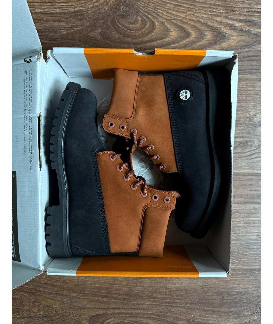 TIMBERLAND Коричневые нубуковые высокие ботинки, фото 6