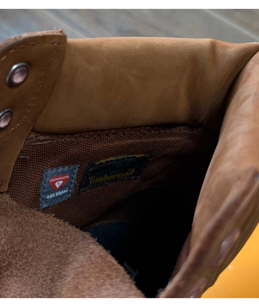 TIMBERLAND Коричневые нубуковые высокие ботинки, фото 7