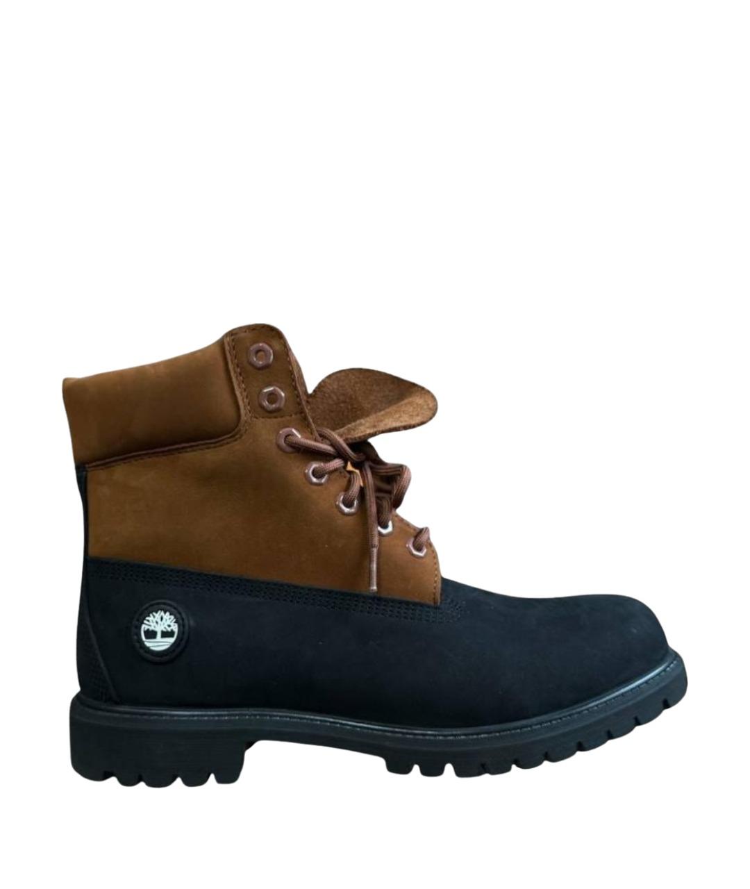 TIMBERLAND Коричневые нубуковые высокие ботинки, фото 1