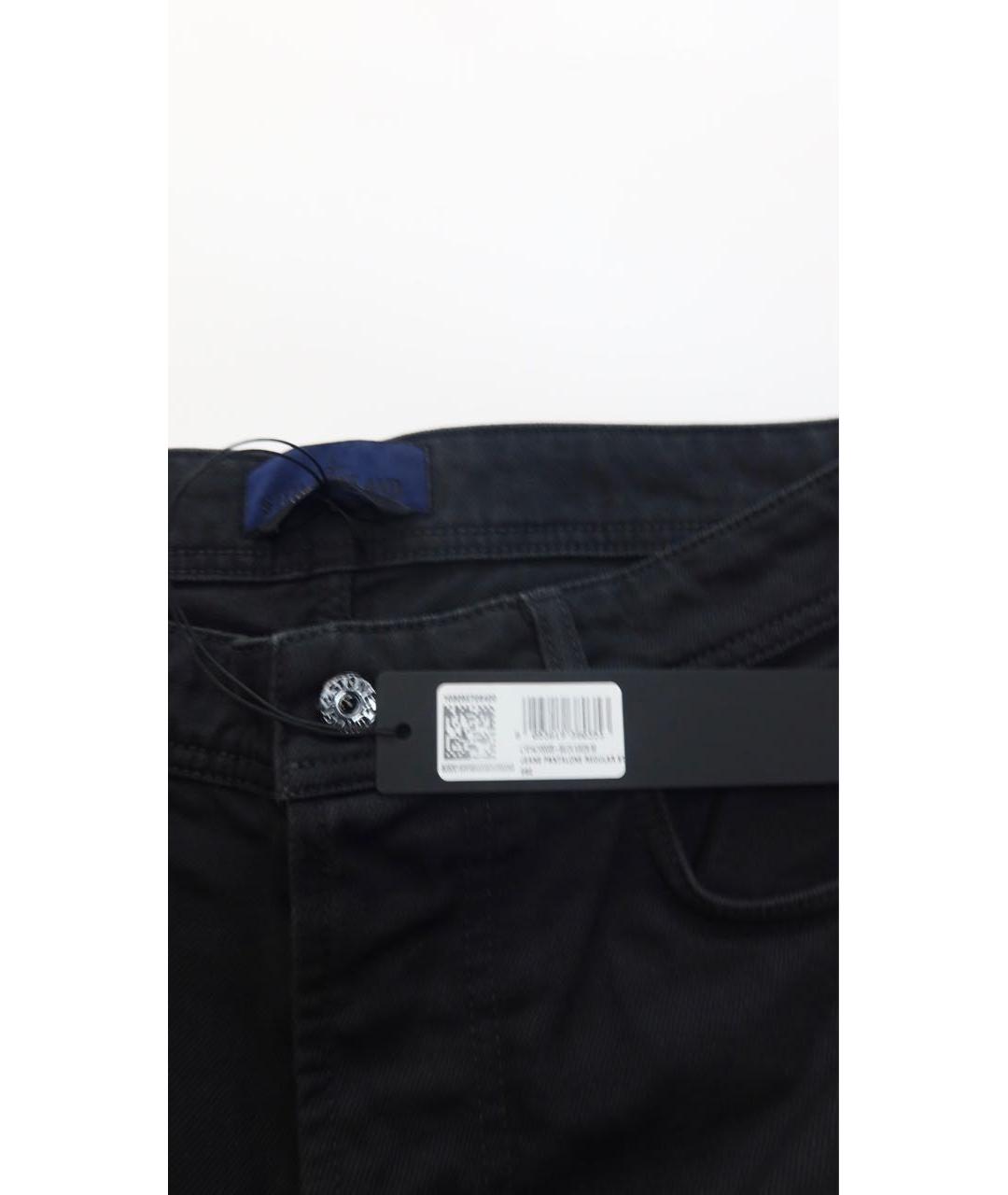 STONE ISLAND Черные хлопковые прямые джинсы, фото 4