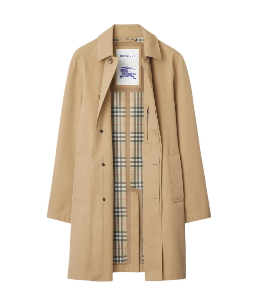 BURBERRY Бежевое шерстяное пальто, фото 2