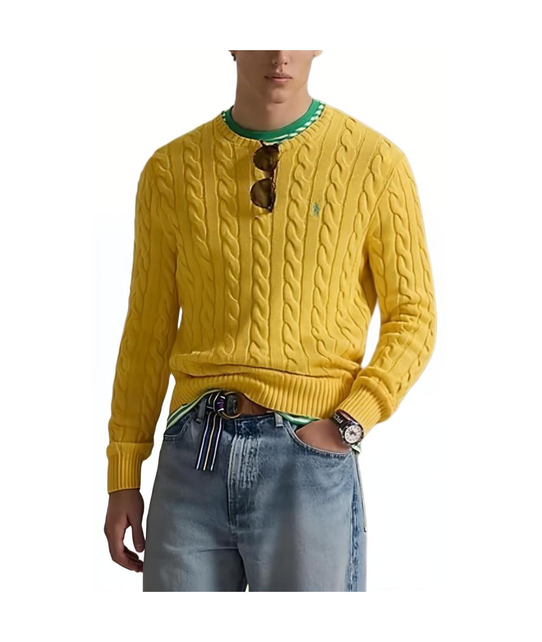 POLO RALPH LAUREN Желтый джемпер / свитер, фото 3