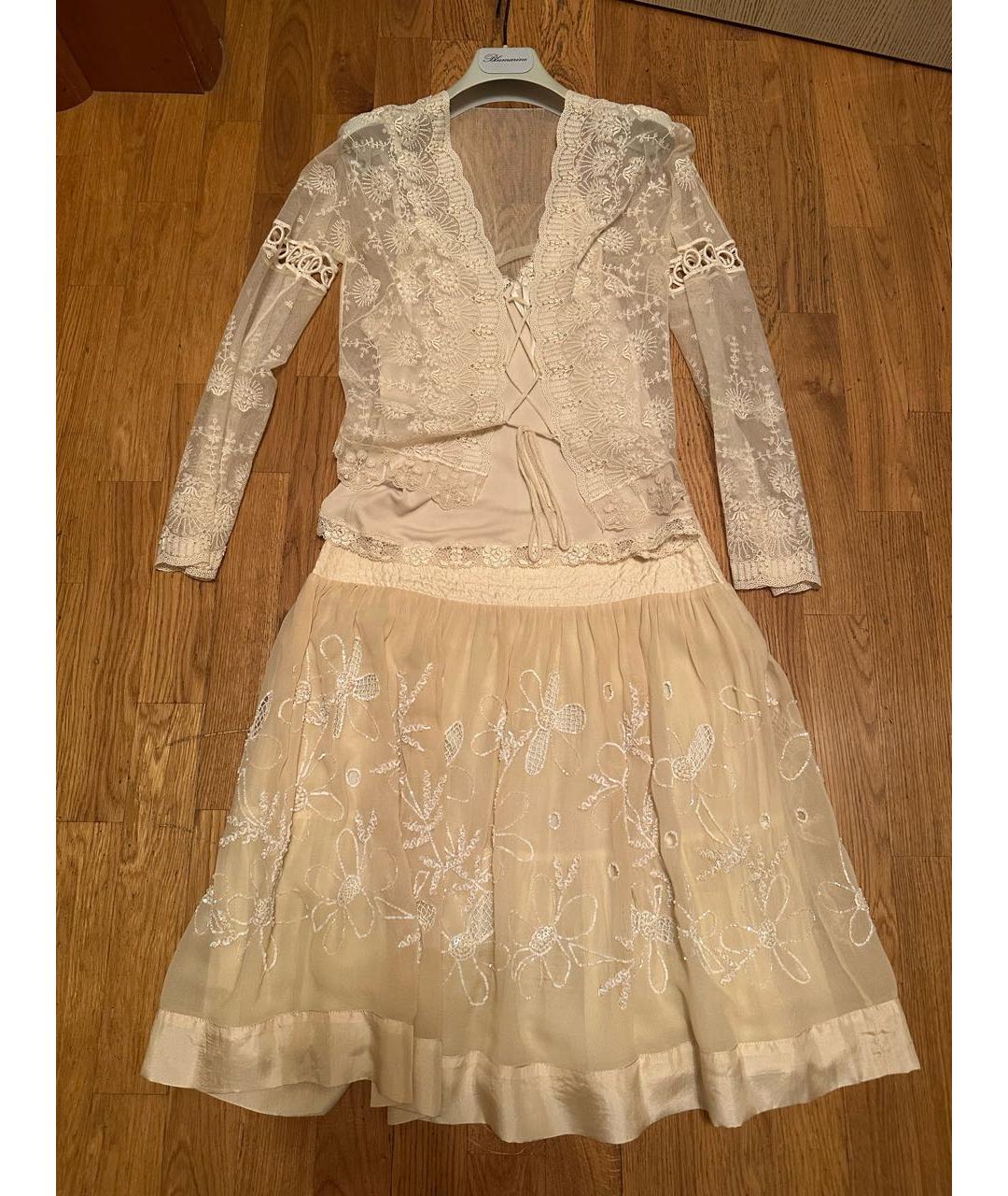 BLUMARINE Бежевая вискозная блузы, фото 8