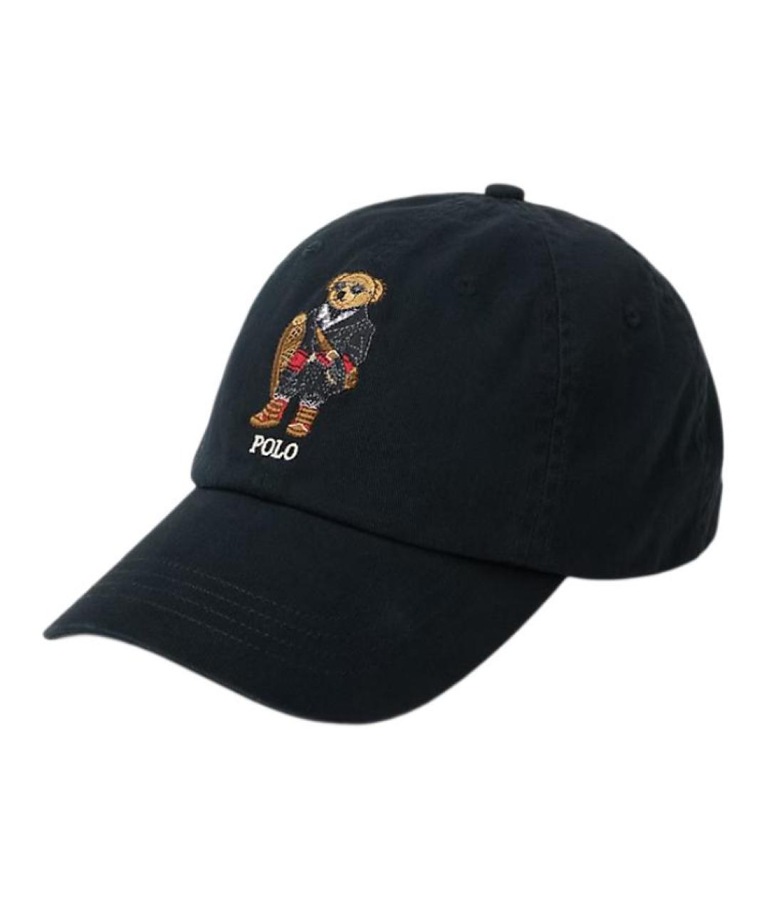 POLO RALPH LAUREN Черная хлопковая кепка/бейсболка, фото 1