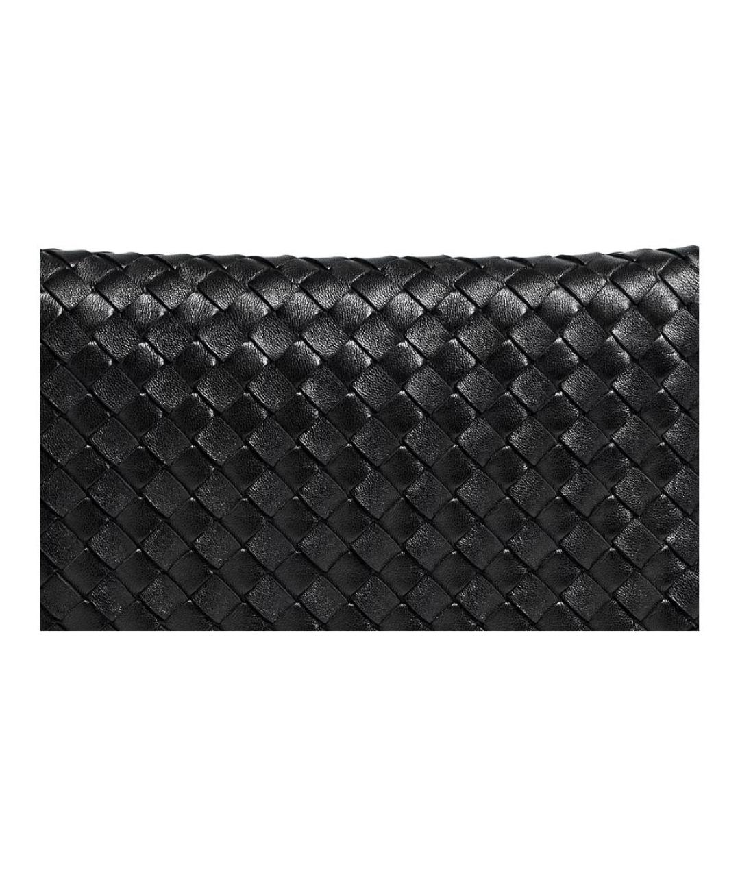 BOTTEGA VENETA Черная кожаная сумка на плечо, фото 4