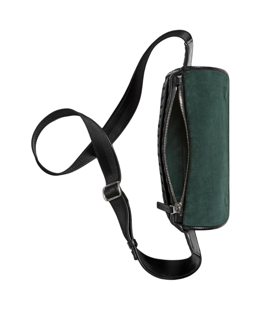 BOTTEGA VENETA Черная кожаная сумка на плечо, фото 3