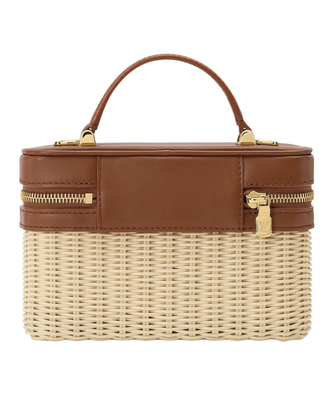 LOUIS VUITTON Коричневая кожаная сумка через плечо, фото 3