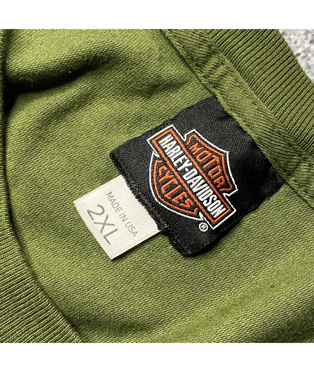 Harley Davidson Хаки хлопковая футболка, фото 9