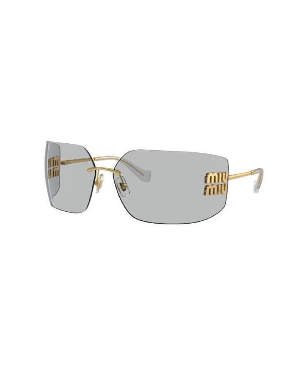 MIU MIU Серые металлические солнцезащитные очки, фото 1