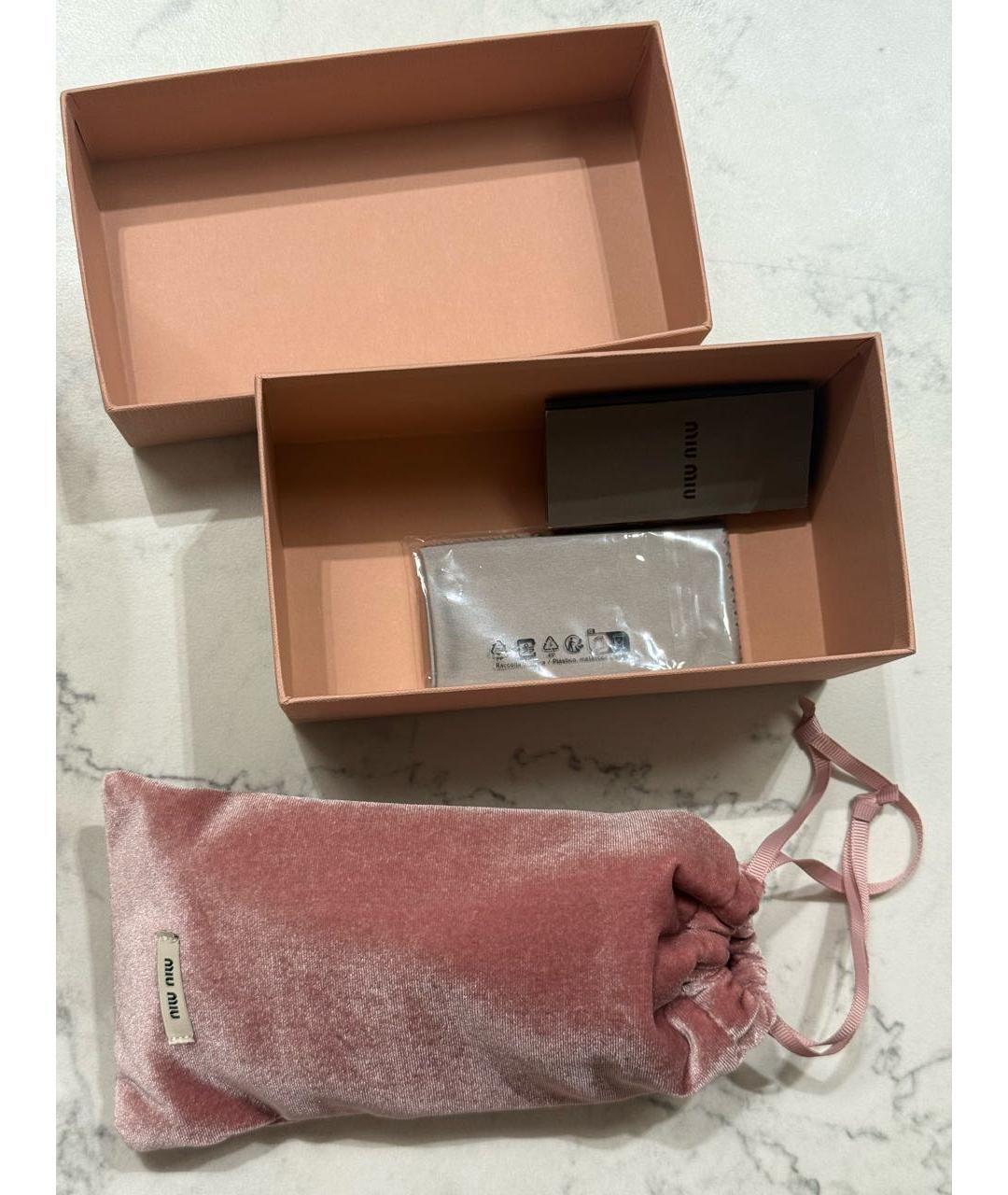 MIU MIU Серые металлические солнцезащитные очки, фото 4