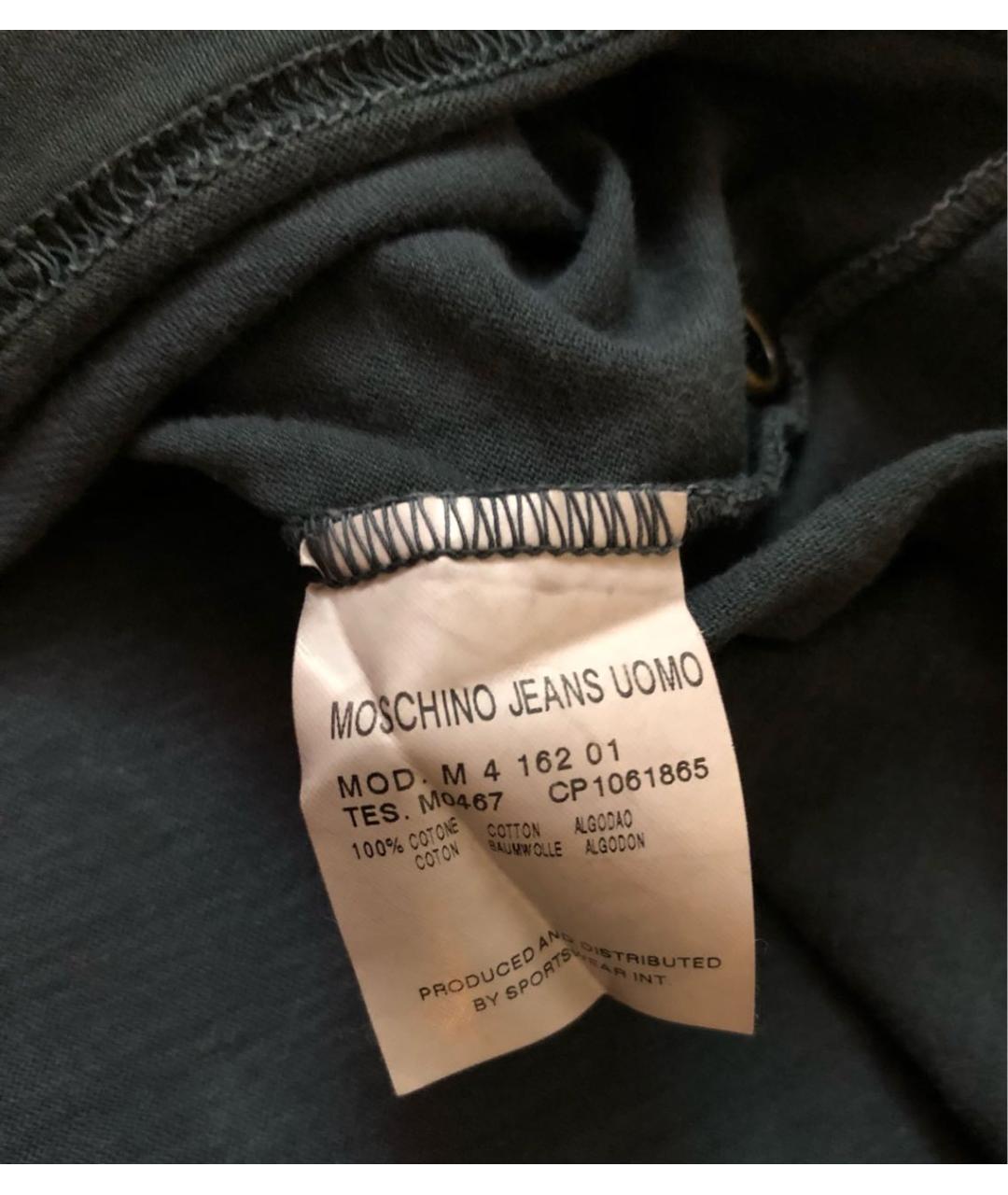 MOSCHINO JEANS Антрацитовая хлопковая майка, фото 5