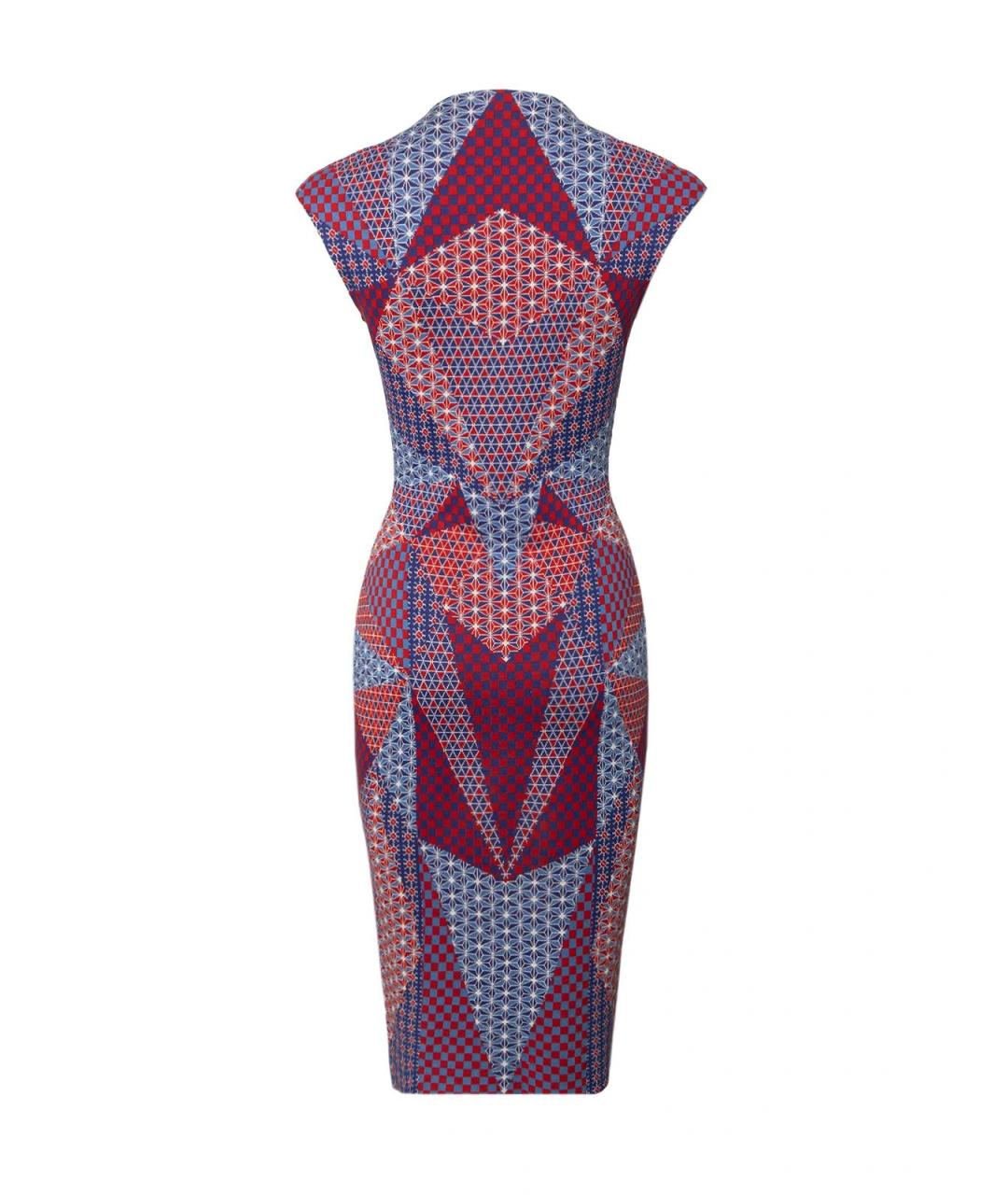 ALEXANDER MCQUEEN Синее хлопковое повседневное платье, фото 2