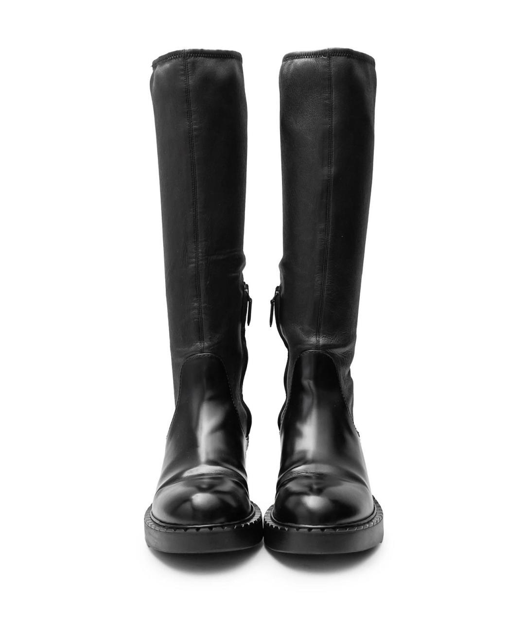 PRADA Черные кожаные сапоги, фото 7