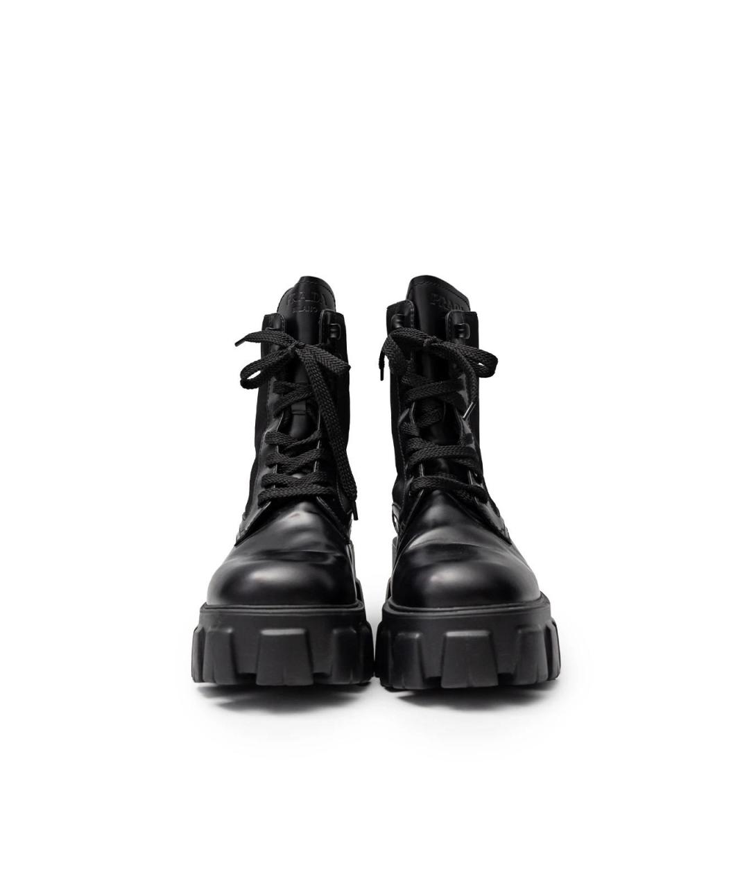 PRADA Черные кожаные ботинки, фото 4