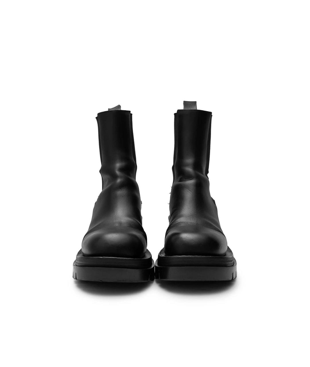 BOTTEGA VENETA Черные кожаные полусапоги, фото 7