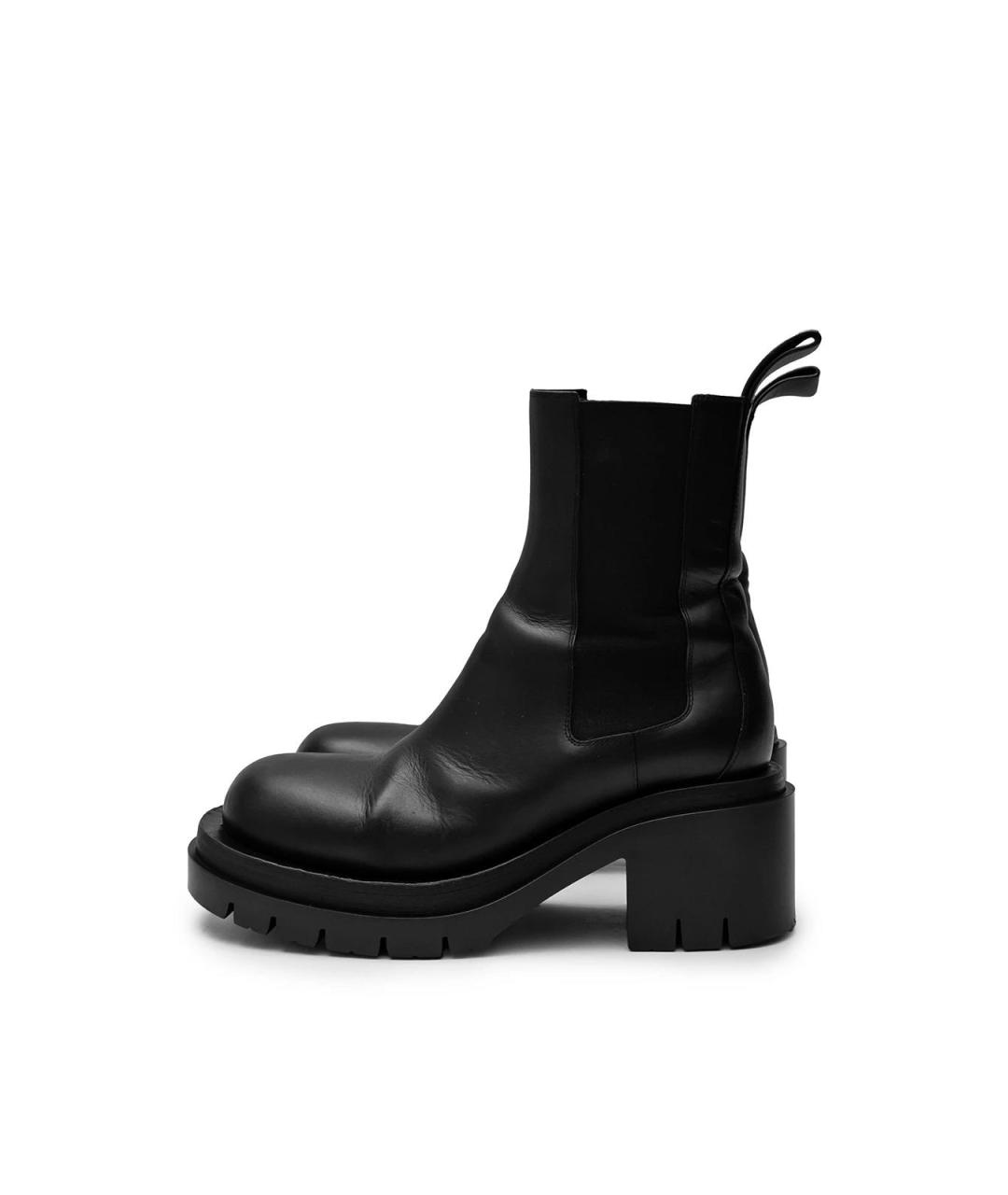 BOTTEGA VENETA Черные кожаные полусапоги, фото 3