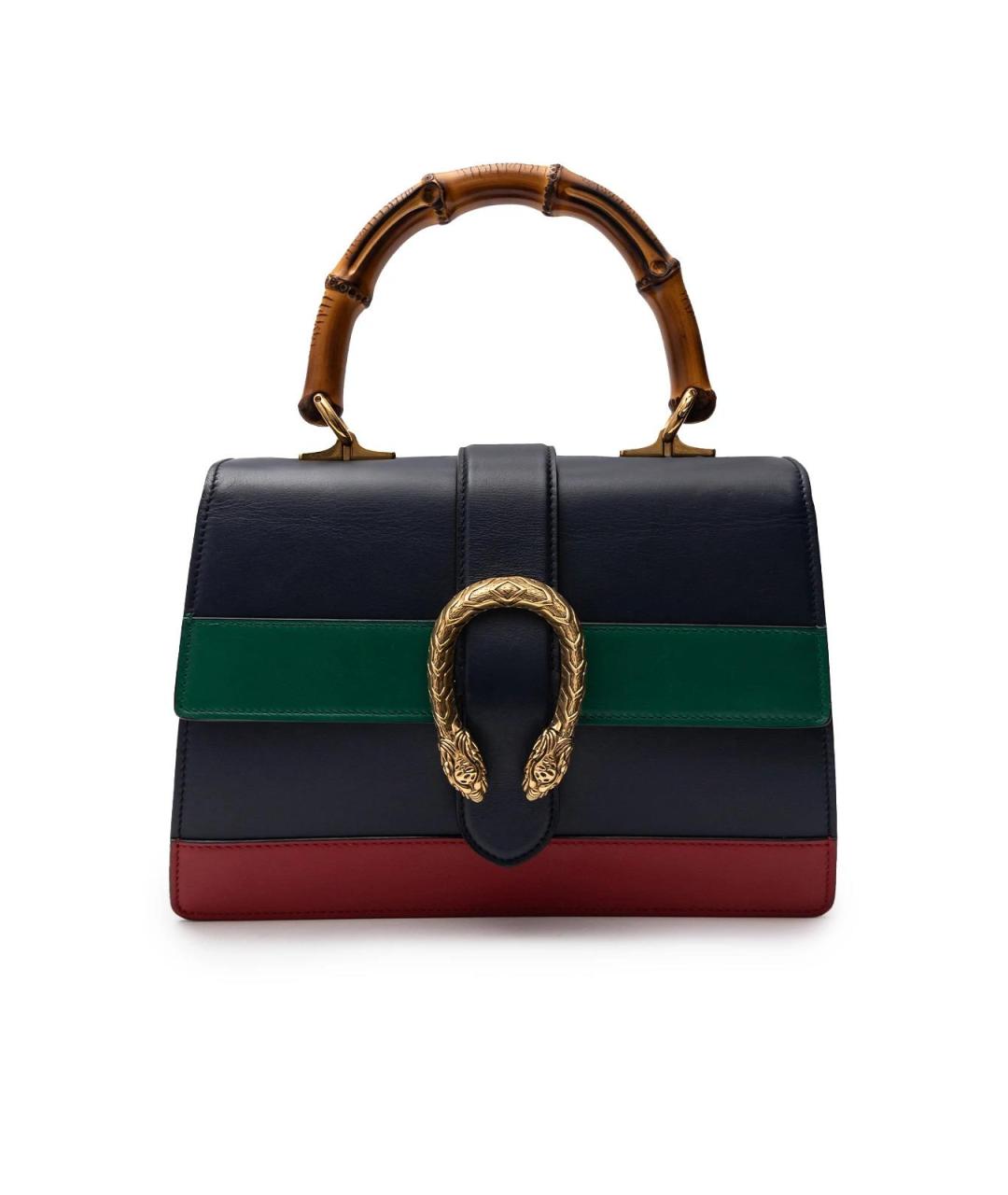 GUCCI Синяя кожаная сумка с короткими ручками, фото 1