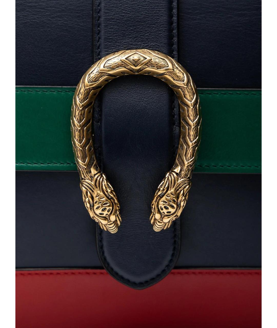GUCCI Синяя кожаная сумка с короткими ручками, фото 5