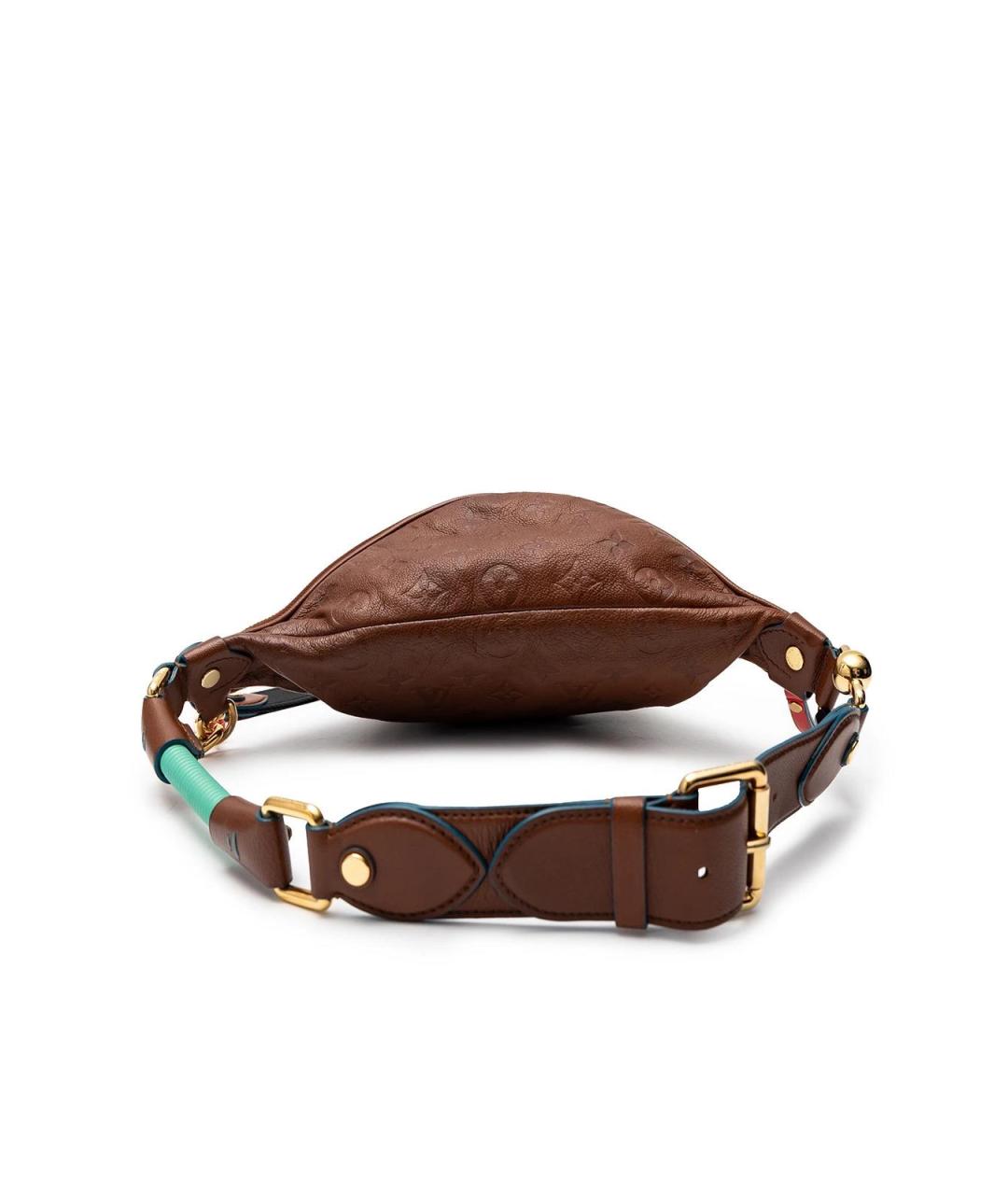 LOUIS VUITTON Коричневая кожаная поясная сумка, фото 3