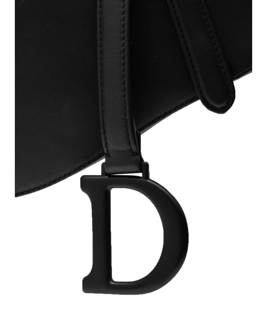 CHRISTIAN DIOR Черная кожаная сумка с короткими ручками, фото 5