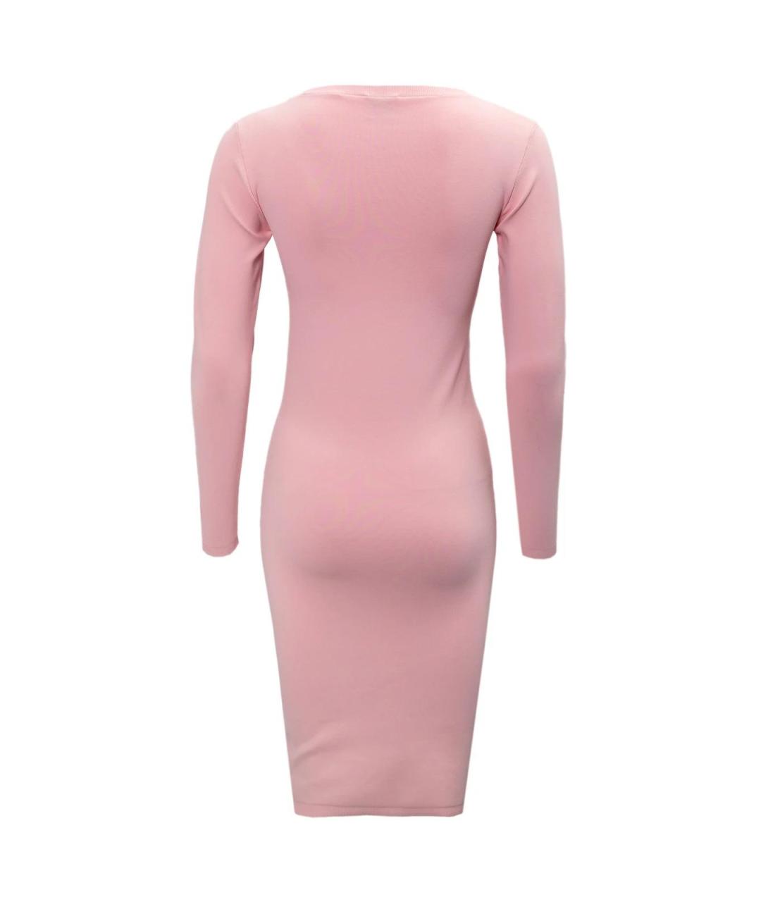 BURBERRY Розовое вискозное повседневное платье, фото 2