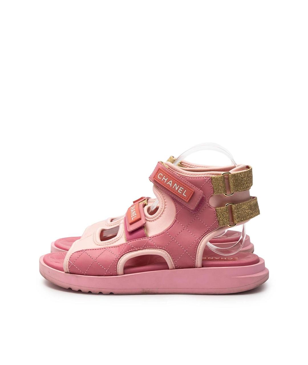CHANEL Розовые сандалии, фото 5