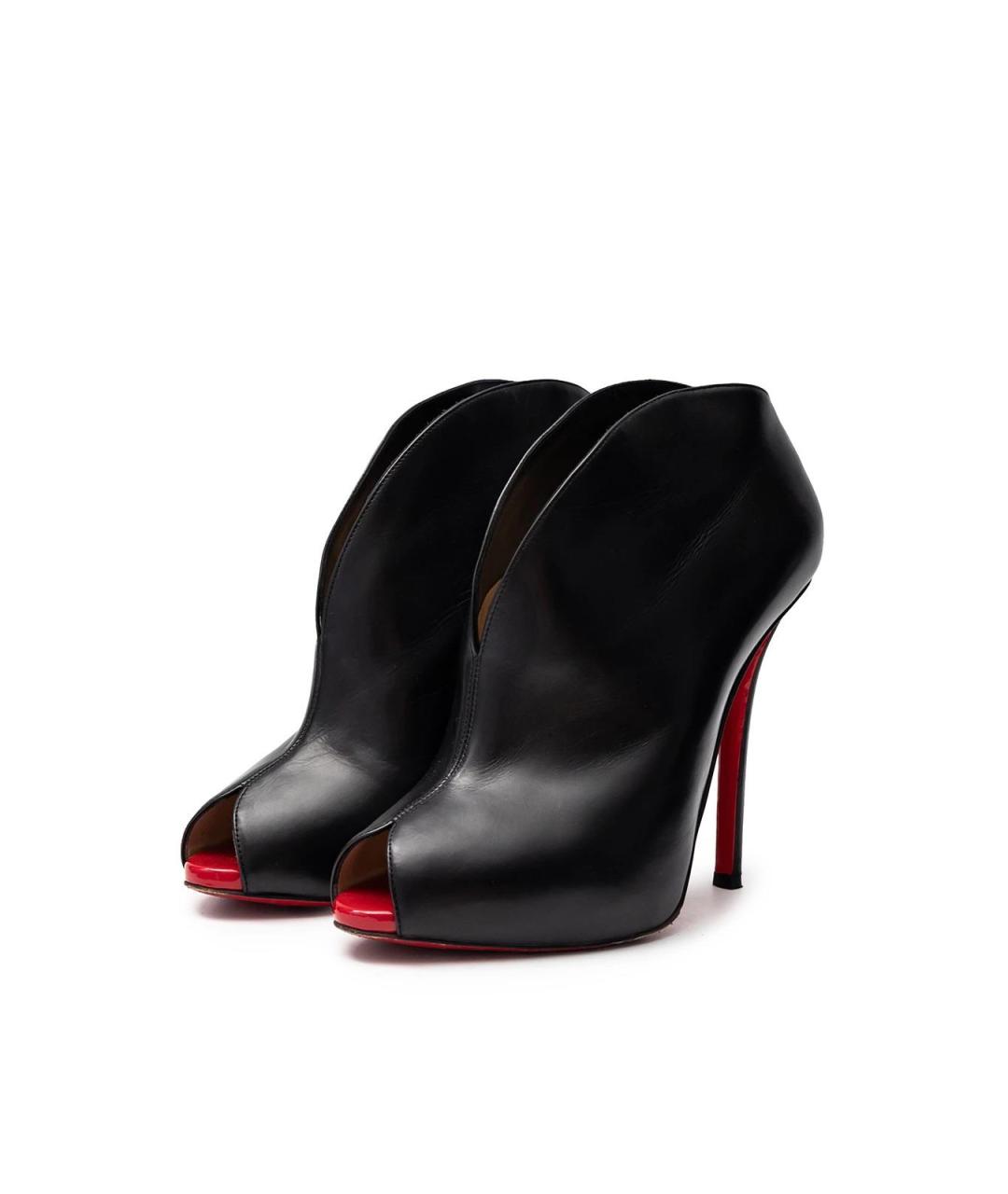 CHRISTIAN LOUBOUTIN Черные кожаные ботильоны, фото 2