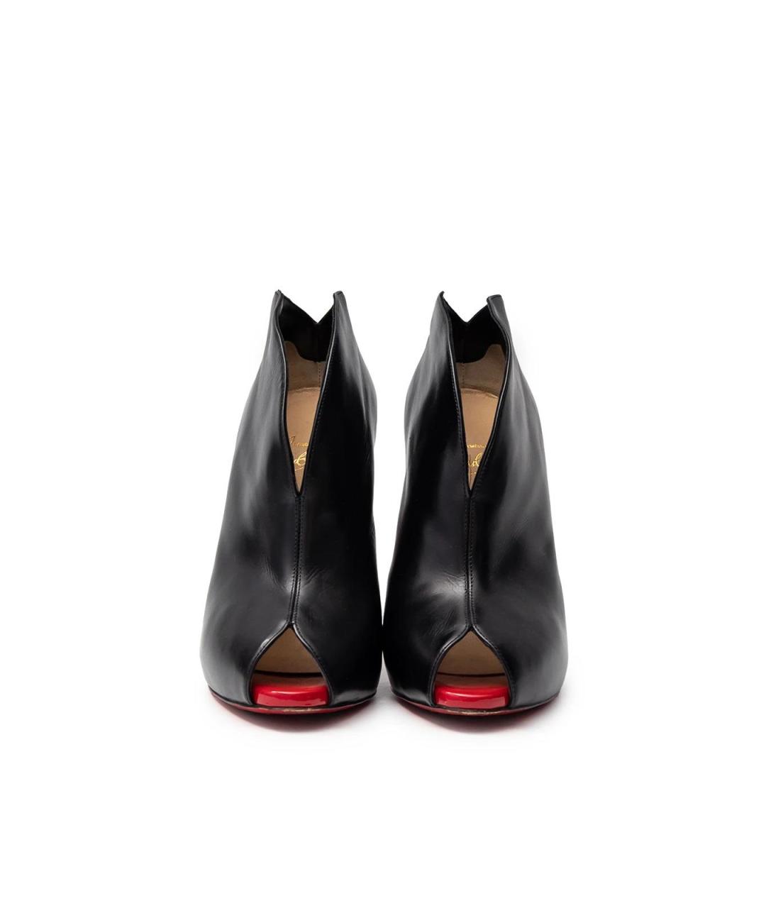 CHRISTIAN LOUBOUTIN Черные кожаные ботильоны, фото 4
