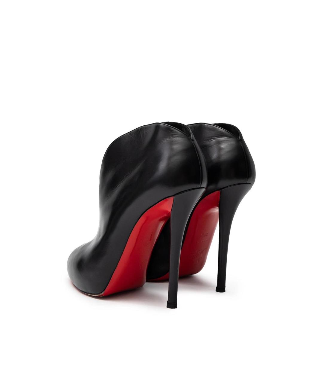 CHRISTIAN LOUBOUTIN Черные кожаные ботильоны, фото 3