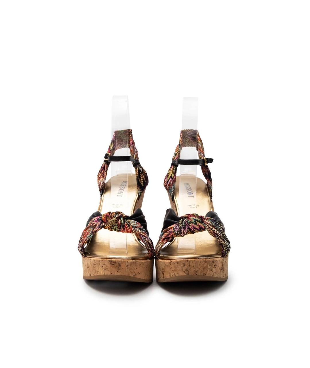 MISSONI Черные текстильные босоножки, фото 4