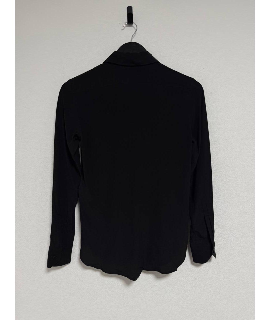 SAINT LAURENT Черная шелковая рубашка, фото 2