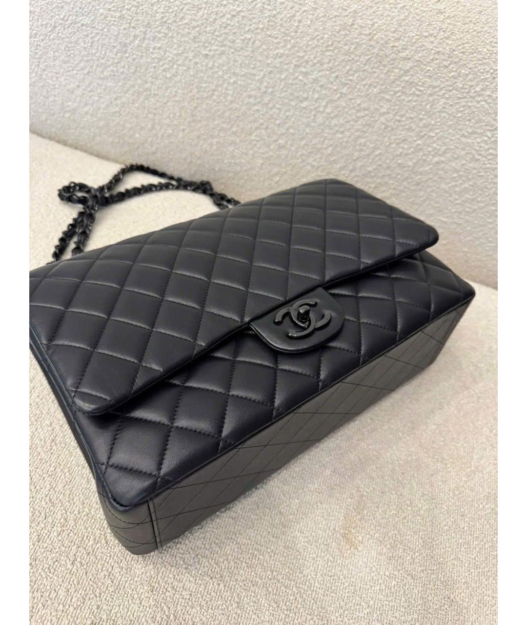 CHANEL Черная кожаная сумка через плечо, фото 3