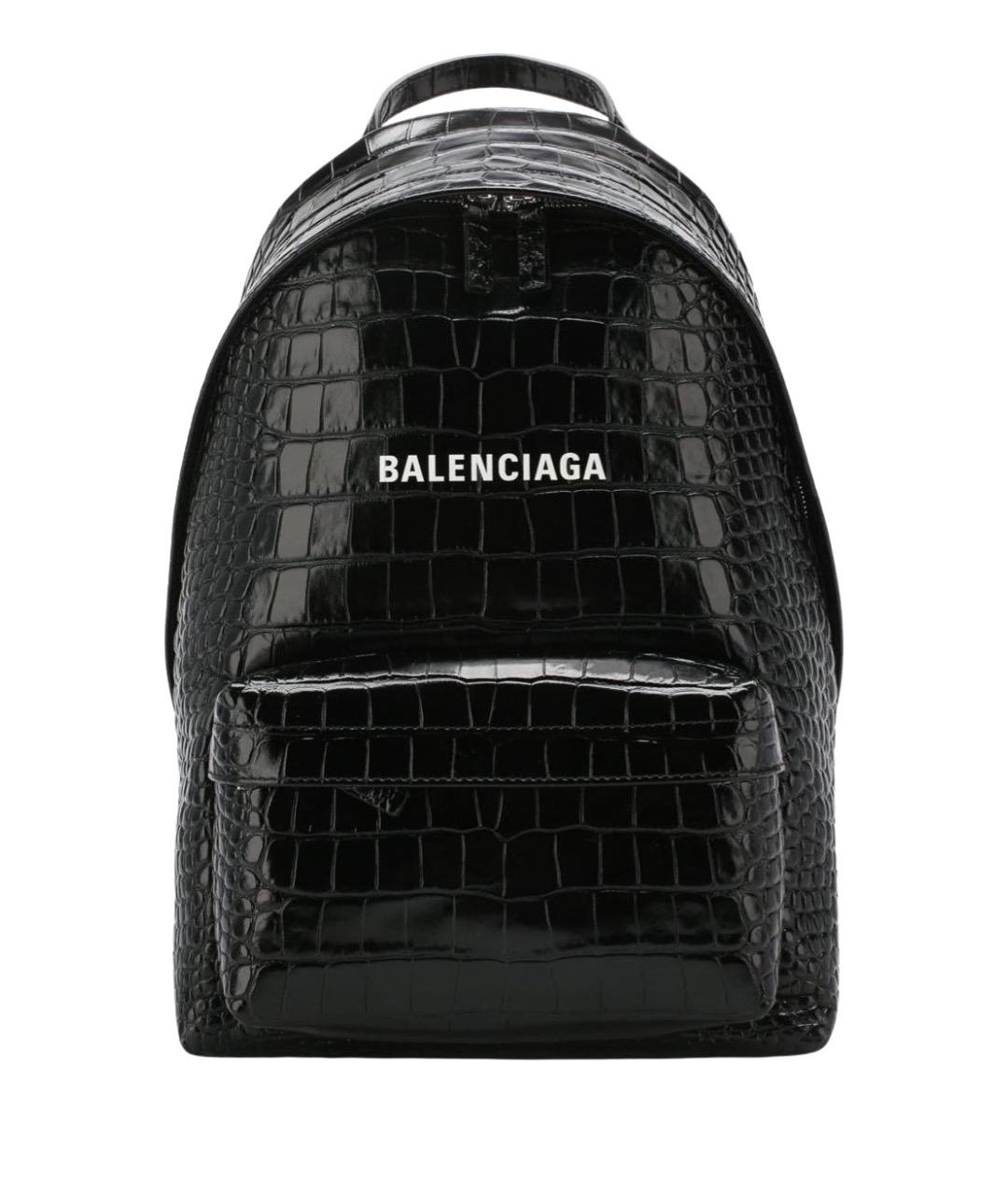 BALENCIAGA Черный кожаный рюкзак, фото 1