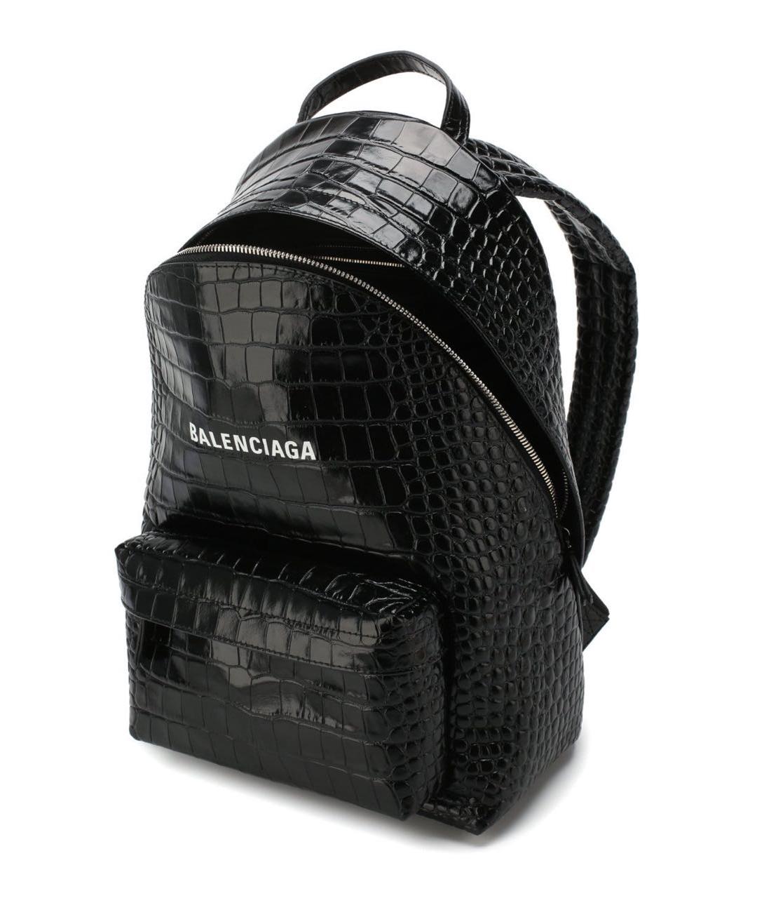 BALENCIAGA Черный кожаный рюкзак, фото 3