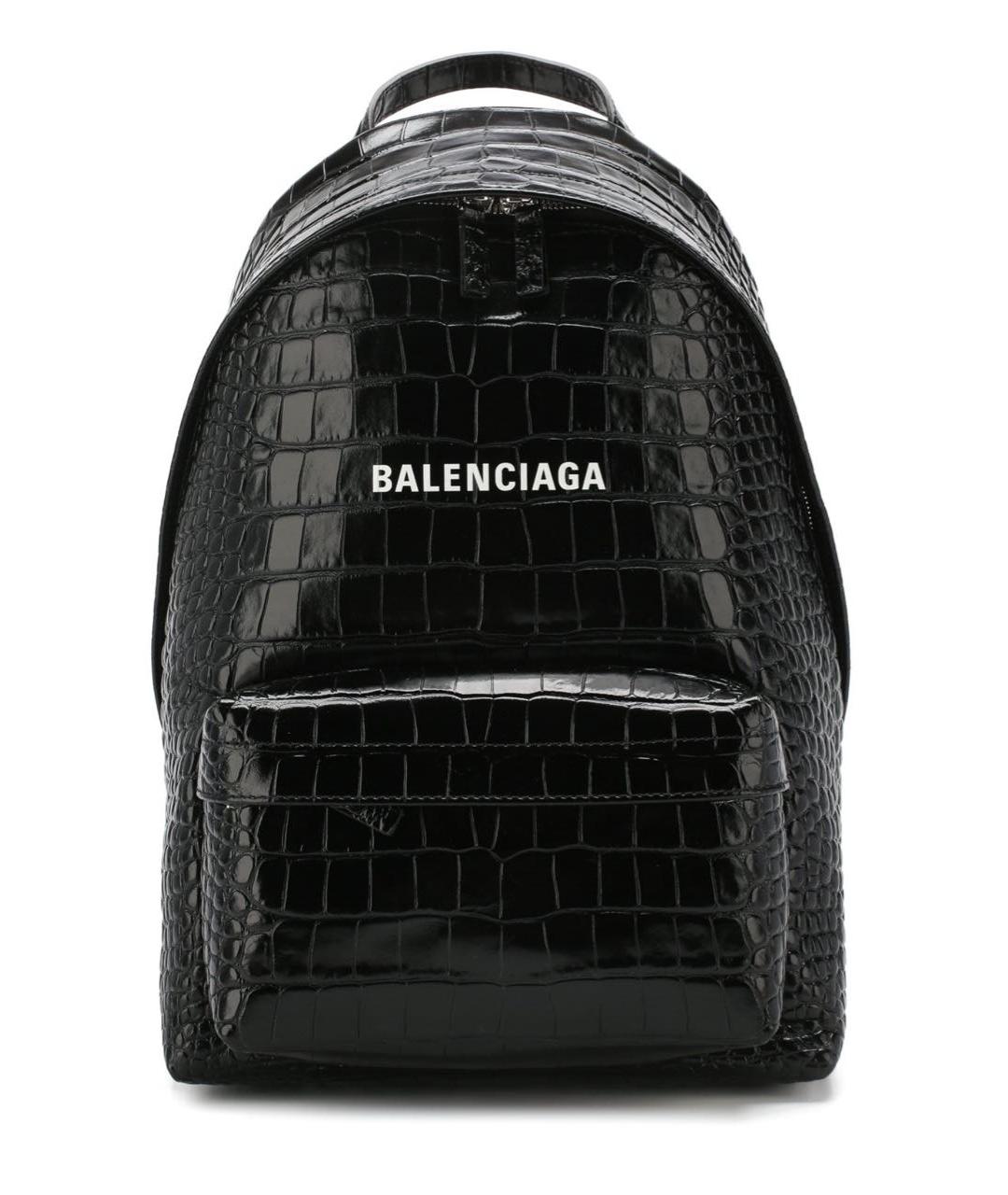 BALENCIAGA Черный кожаный рюкзак, фото 9